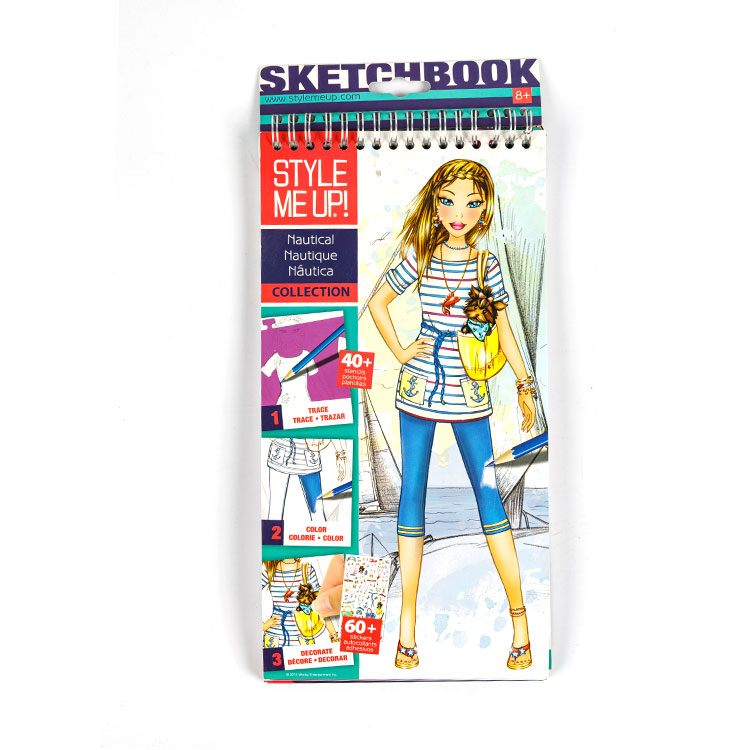 Sketch Book-Spiral Book Girl with dog